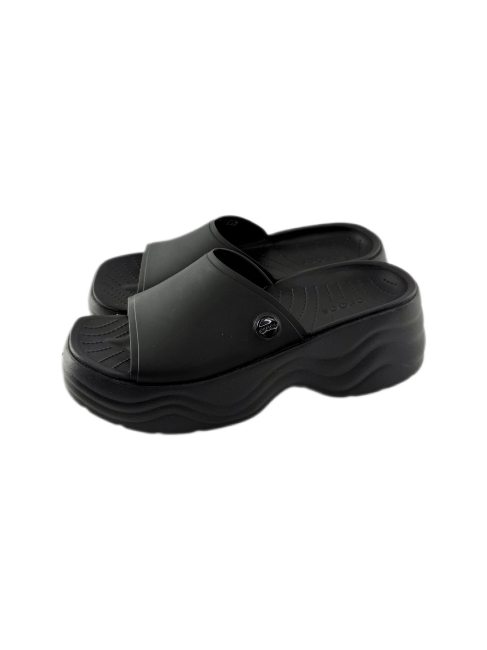 CROCS Skyline Platform Chunky Slide Sandals Black Women’s 6